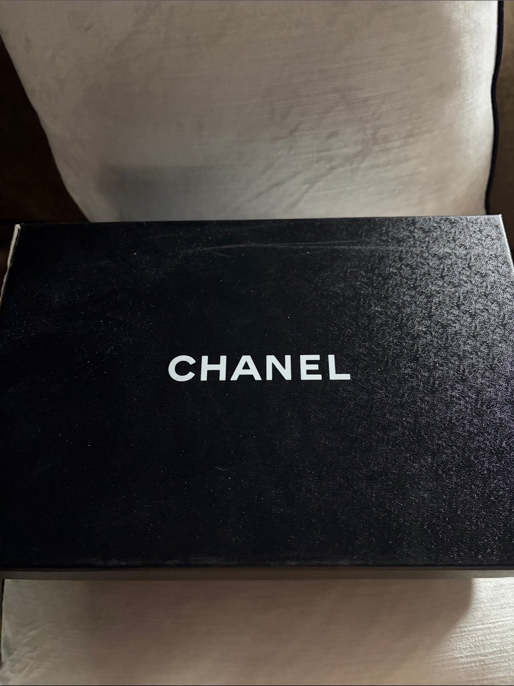 CHANEL patent cap toebox, light pink/peach shade suede ballerinas/ Mary Jane’s